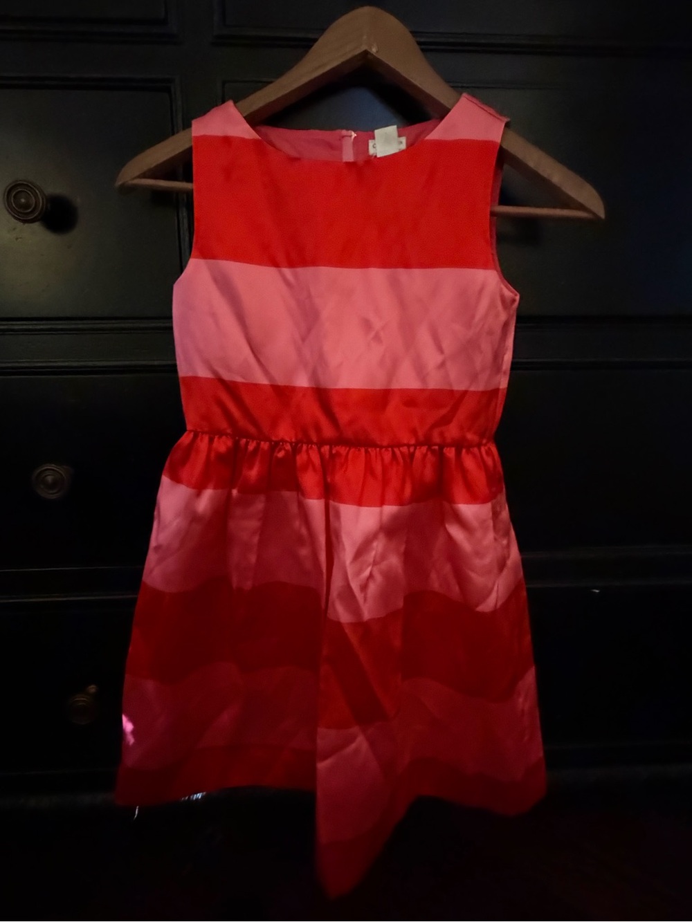 Crewcuts Girls Pink and Red Striped Sleeveless Party Dress